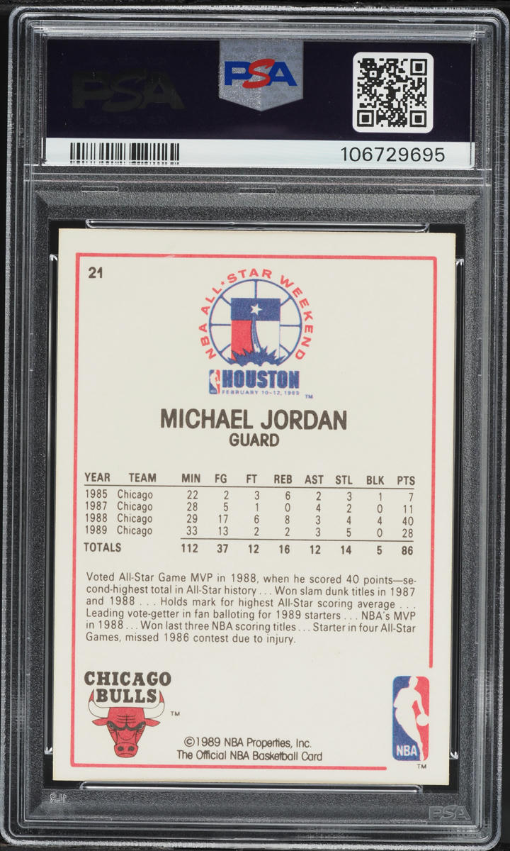 1989 Hoops All-Star Michael Jordan #21 PSA 9 MINT