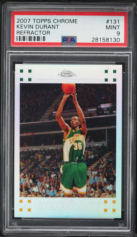 2007 Topps Chrome Kevin Durant ROOKIE RC #131 BGS 9.5 GEM MINT on