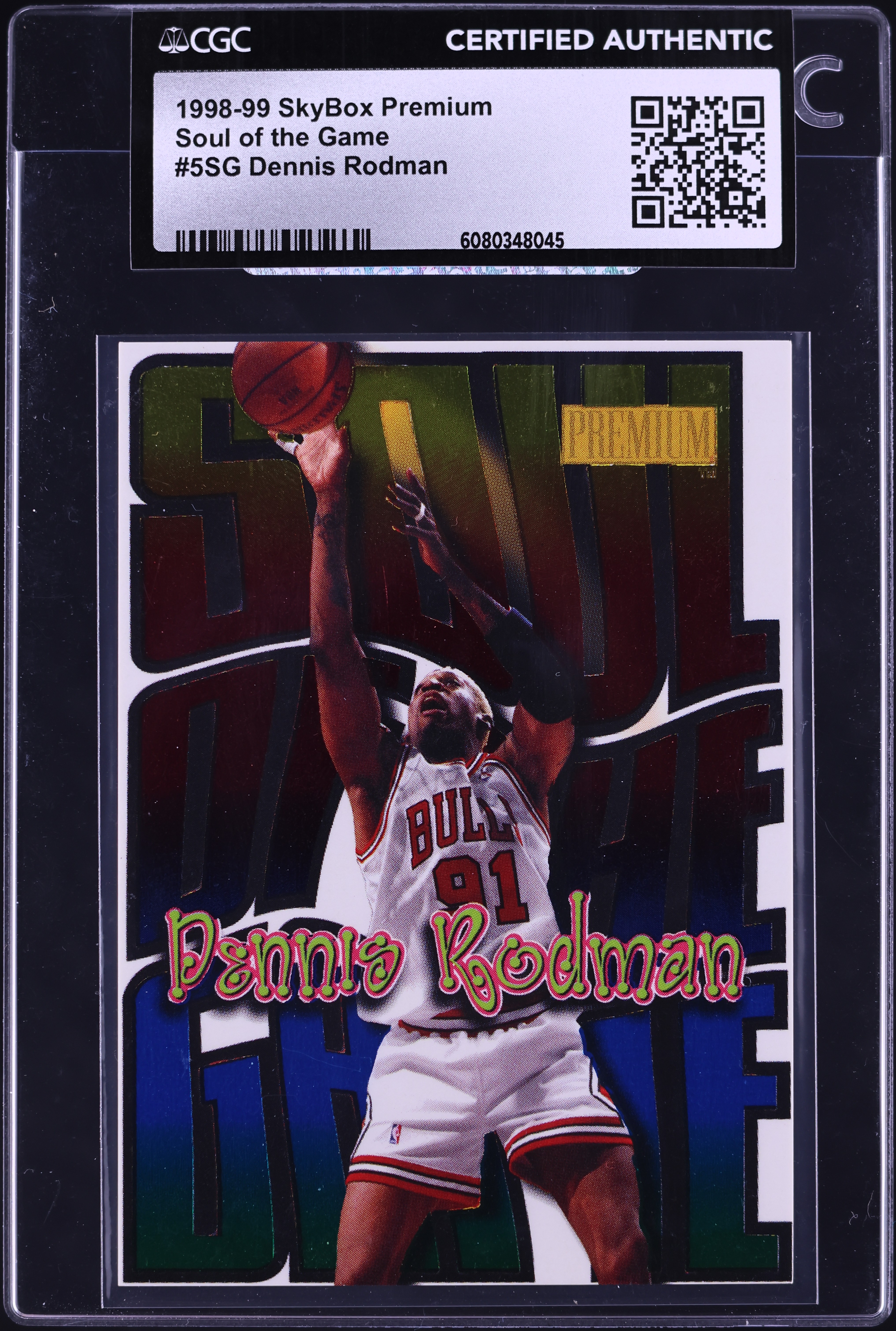 1998 Skybox Premium Soul Of The Game Dennis Rodman #5SG CGC AUTH 
