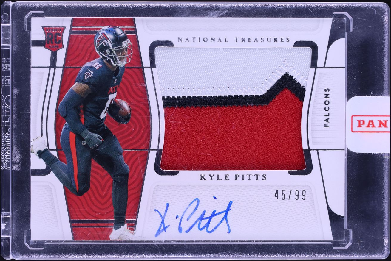 2021 National Treasures Kyle Pitts ROOKIE PATCH AUTO /99 #RMS-KP