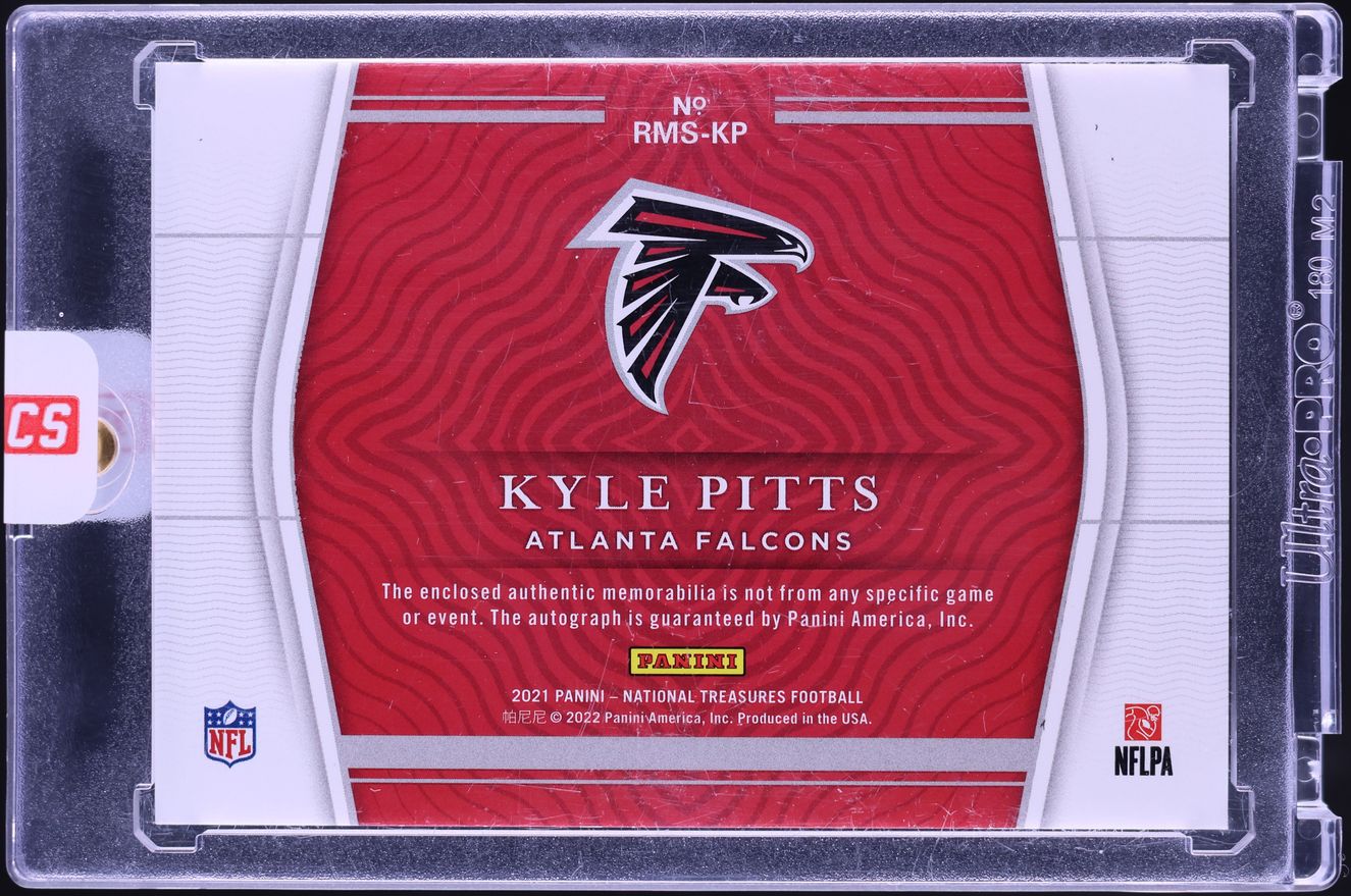 2021 National Treasures Kyle Pitts ROOKIE PATCH AUTO /99 #RMS-KP