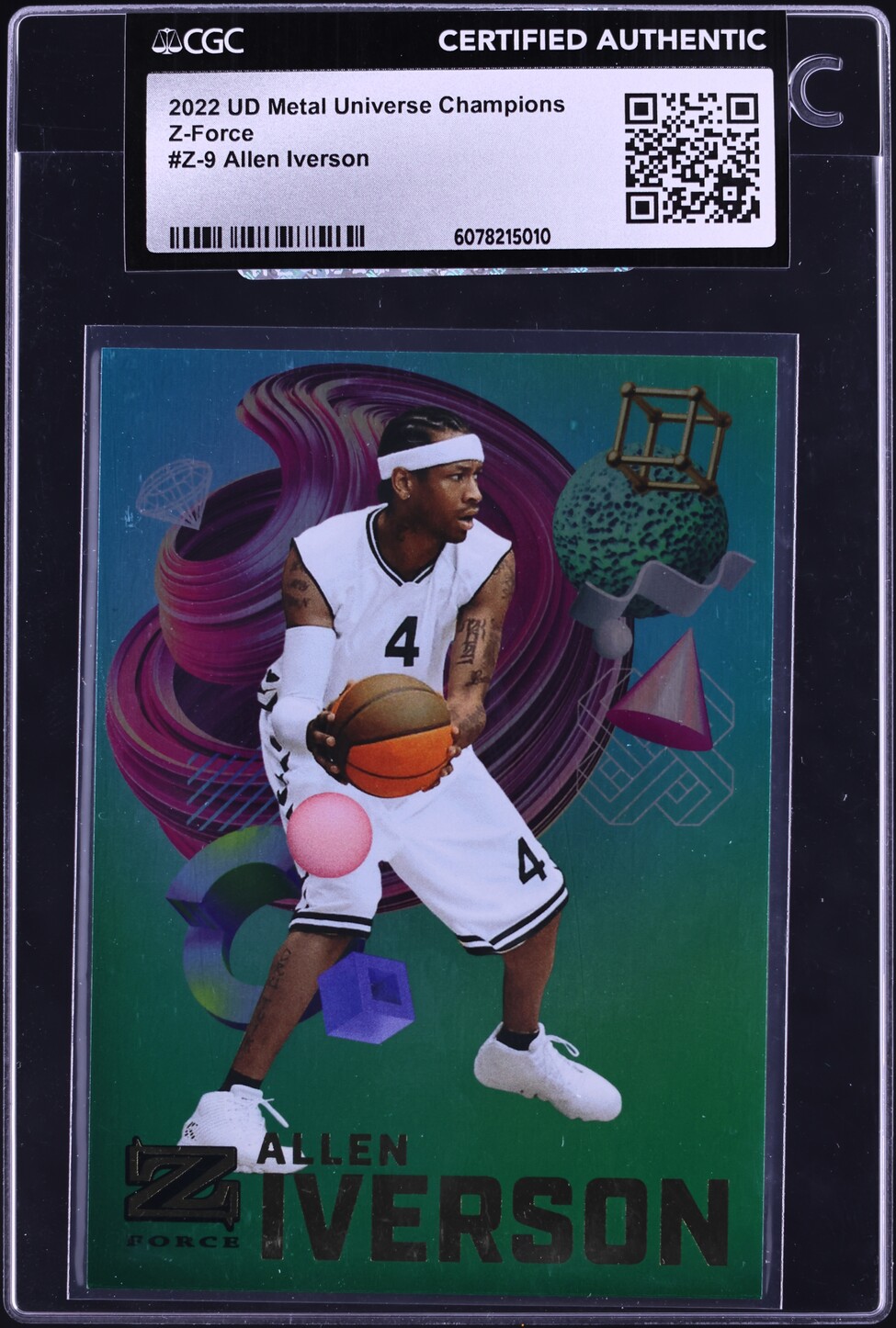 2022 Metal Universe Champions Z-Force Allen Iverson #Z-9 CGC AUTH