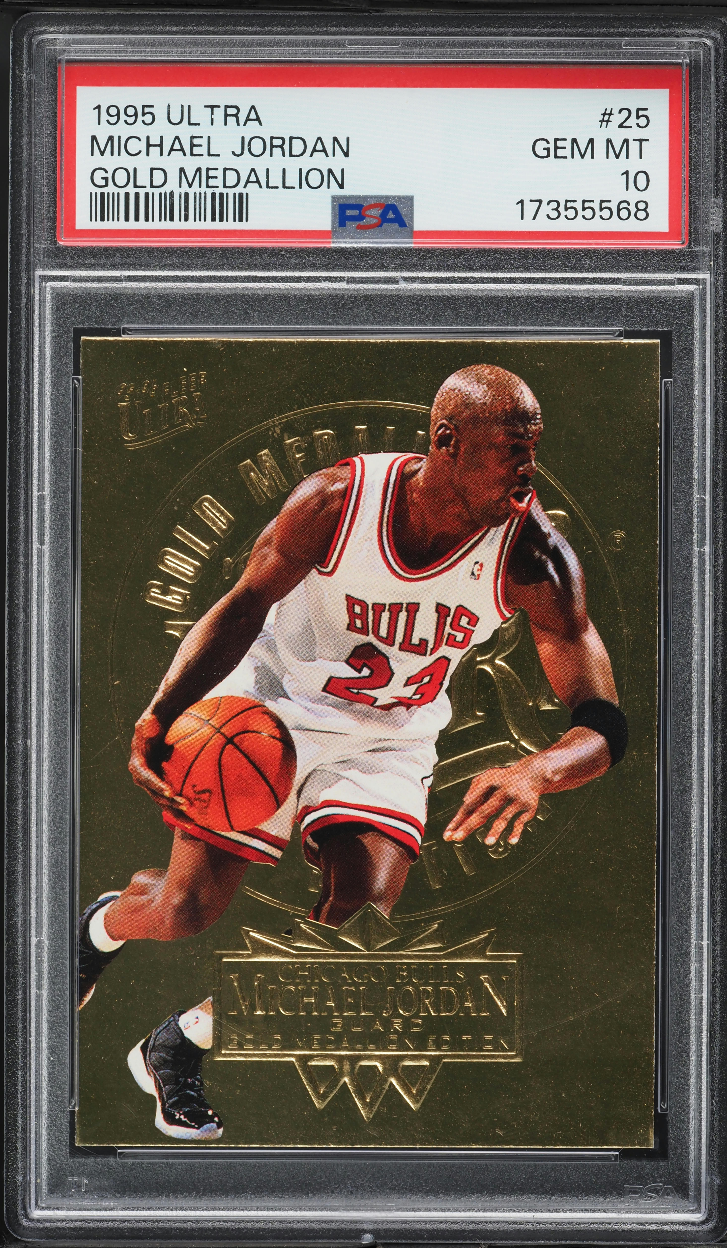 1995 Ultra Gold Medallion Michael Jordan #25 PSA 10 GEM MINT on
