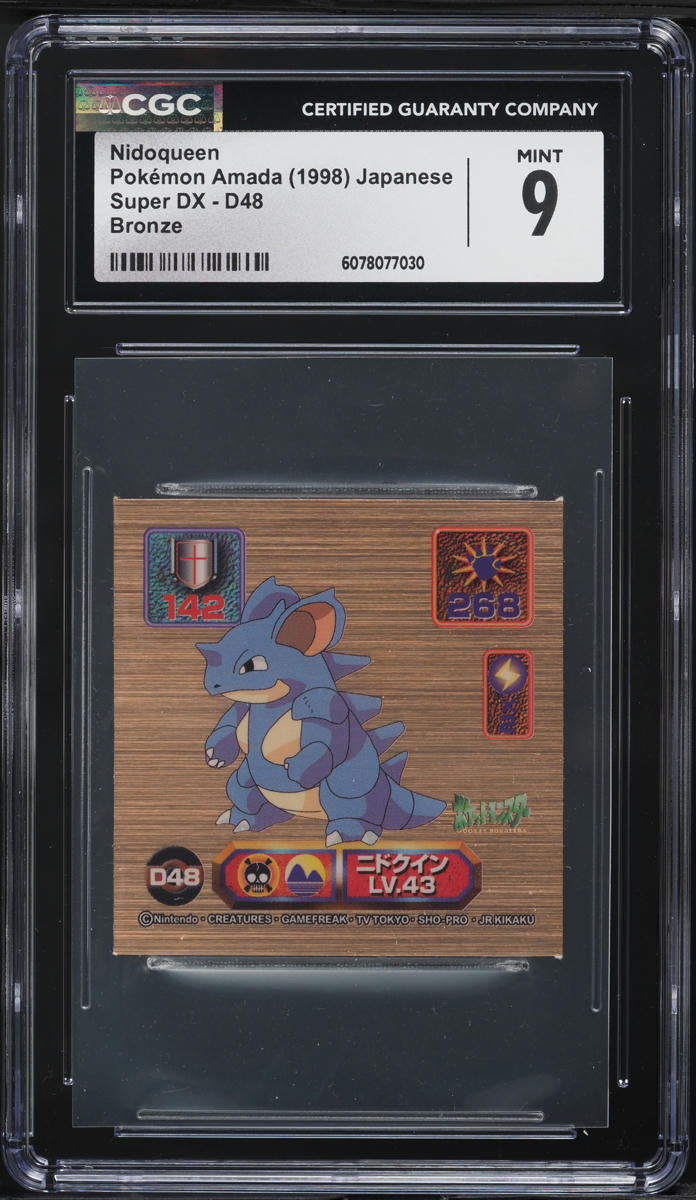 1998 Pokemon Japanese Amada Super DX Bronze Nidoqueen #D48 CGC 9 MINT