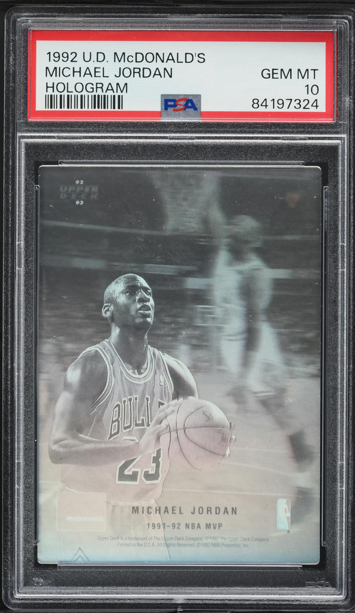 1992 Upper Deck McDonald's Hologram Michael Jordan PSA 10 GEM MINT
