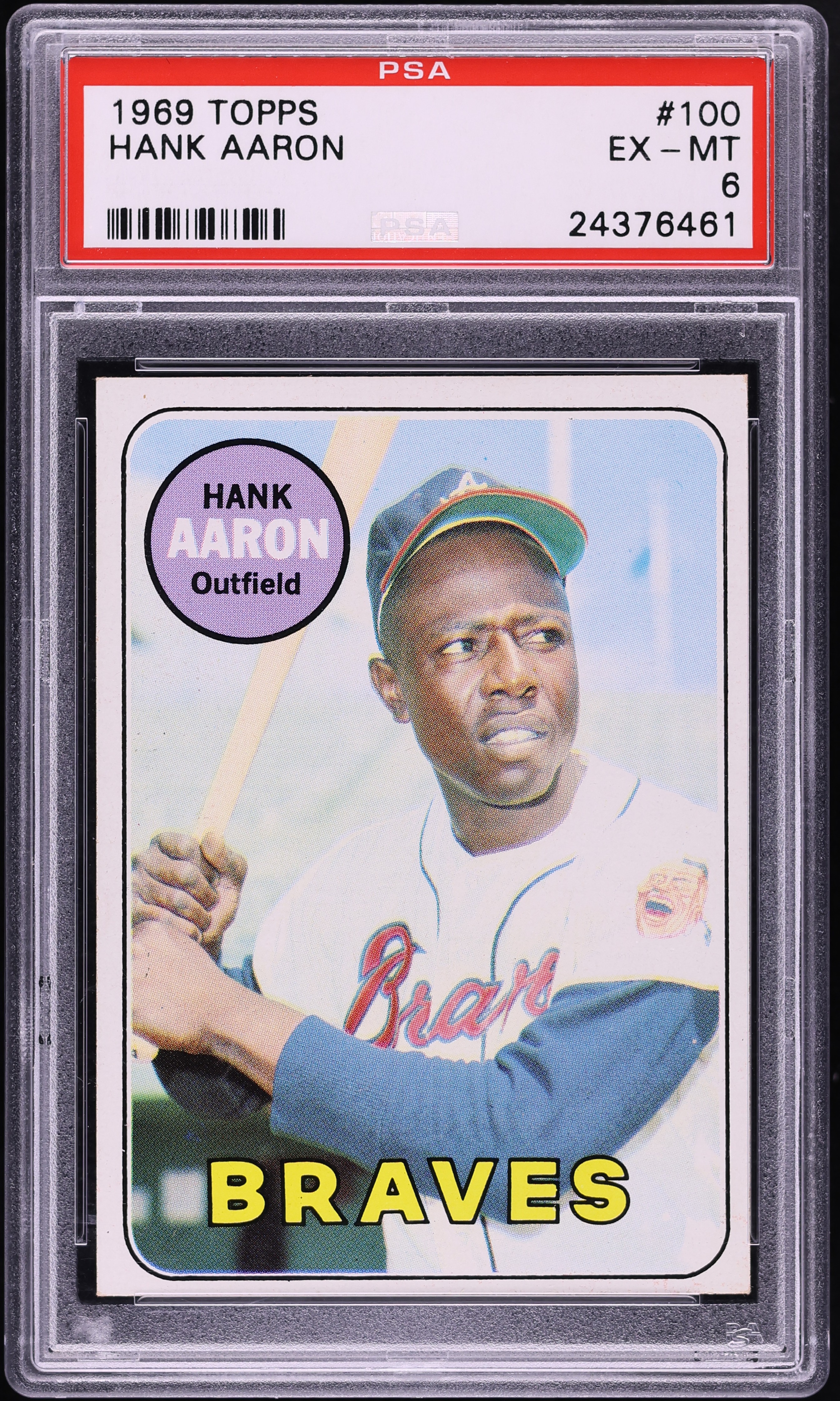 1969 Topps Hank Aaron #100 PSA 6 EXMT on Fanatics Collect