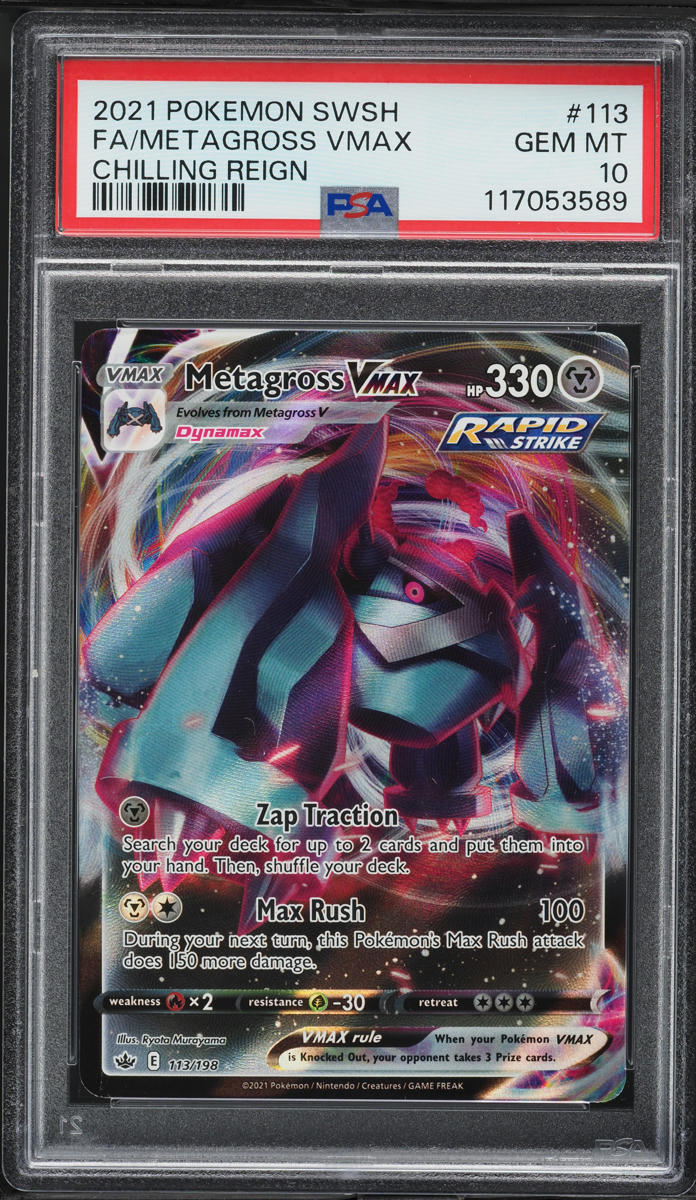 2021 Pokemon Sword & Shield Chilling Reign Full Art Metagross VMAX