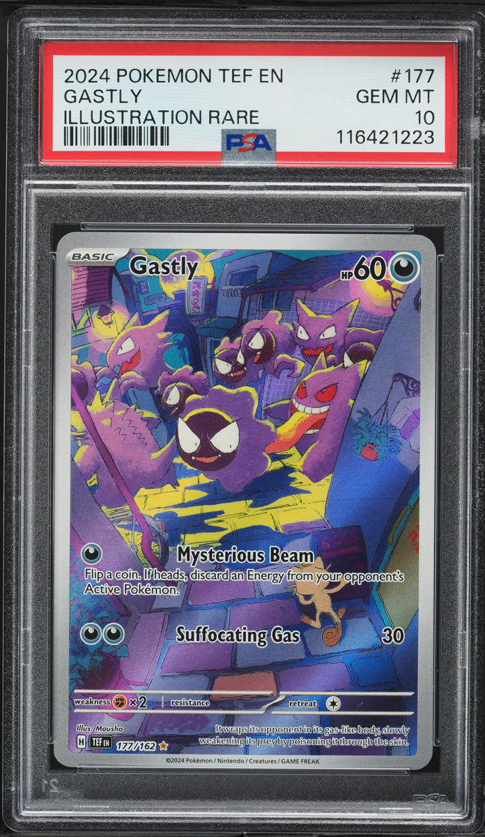 2024 Pokemon Scarlet & Violet Temporal Forces IR Gastly #177 PSA 10 GEM MINT