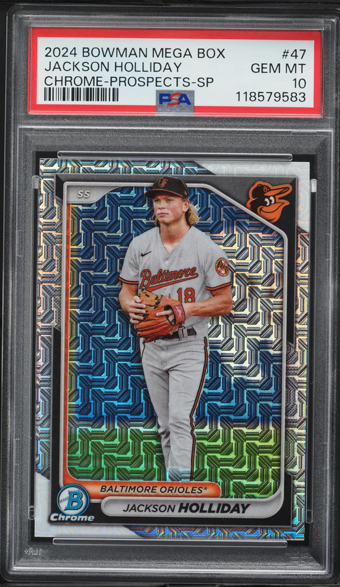 2024 Bowman Chrome Mega Box SP Jackson Holliday PROSPECT #47 PSA 10 GEM MINT