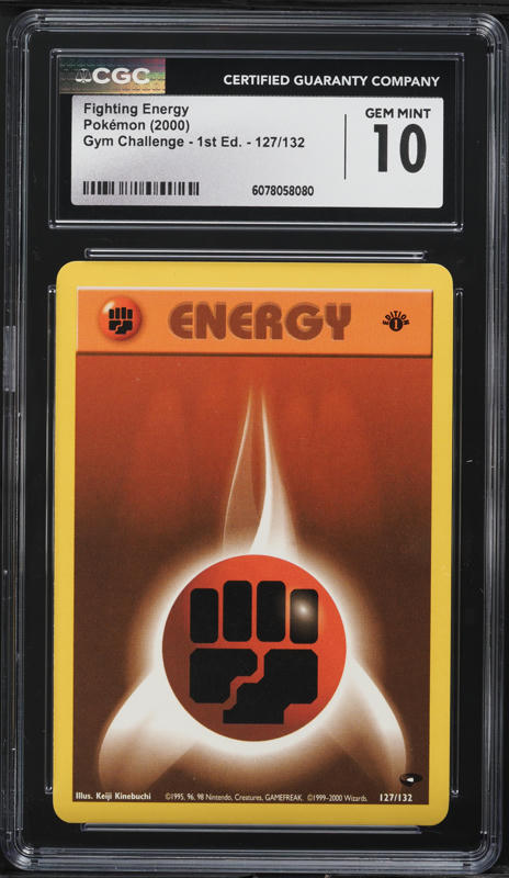 2000 Pokemon Gym Challenge 1st Edition Fighting Energy #127 CGC 10 GEM MINT