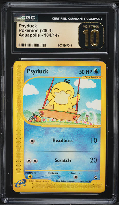 2019 Pokemon Japanese Playing Cards Old Maid Psyduck CGC 10