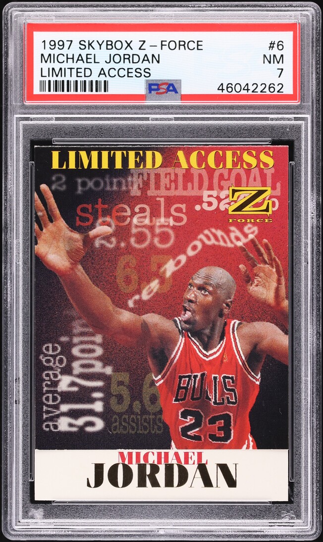 1997 Skybox Z-Force Limited Access Michael Jordan #6 PSA 7 NRMT
