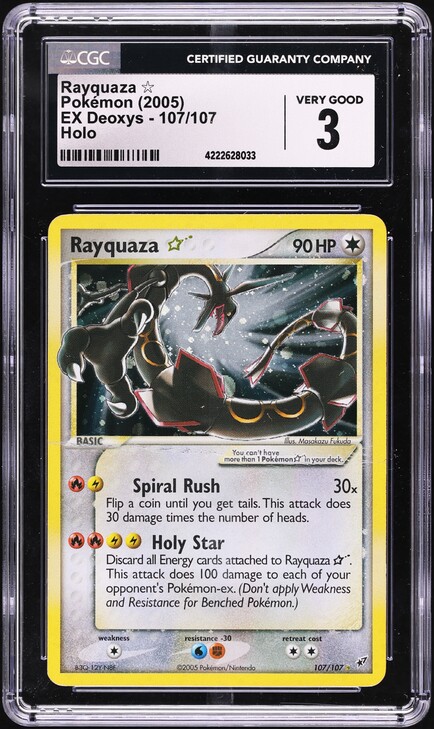 Rayquaza Star (107/107) [EX: Deoxys] Moderately Played Holofoil