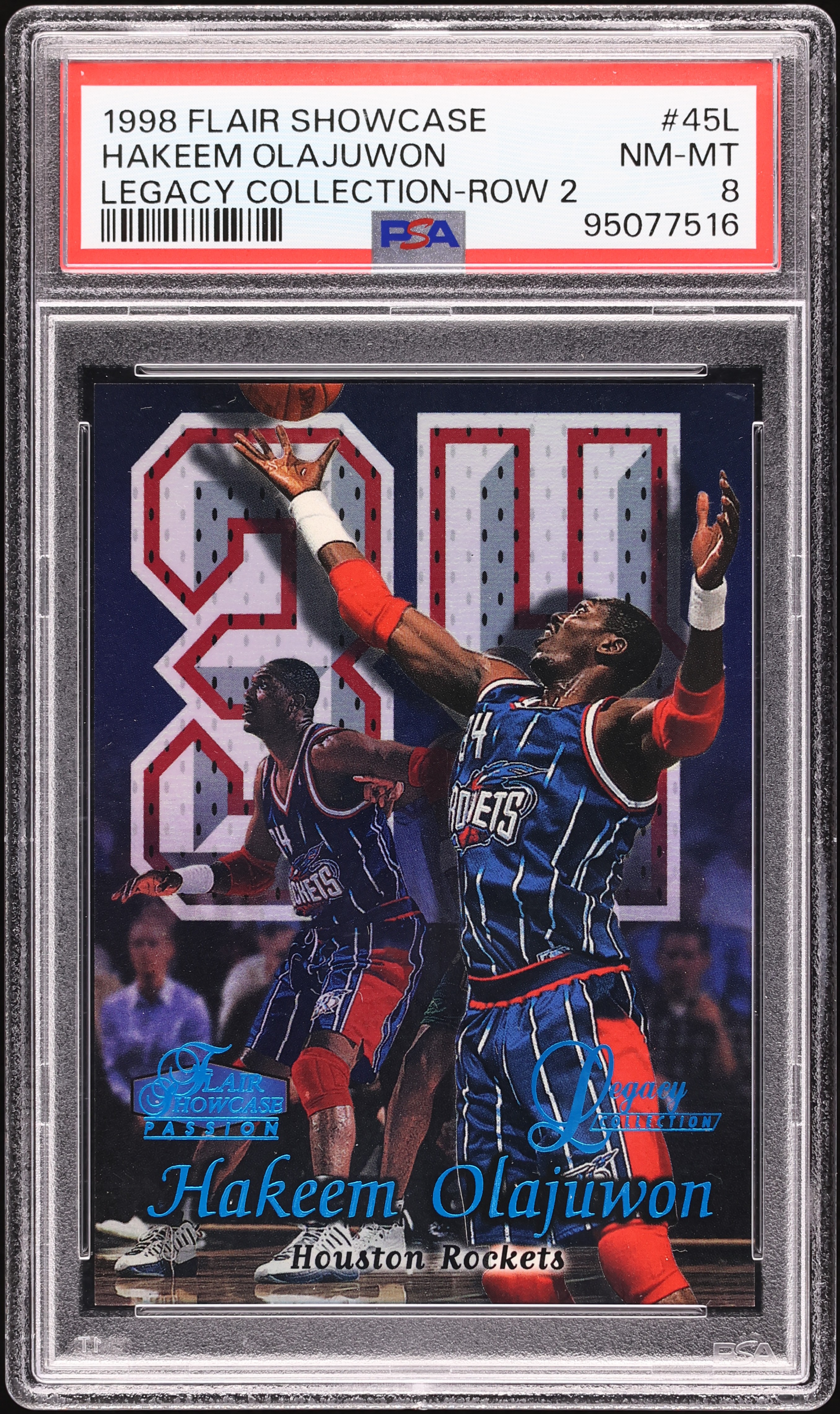 1998 Flair Showcase Legacy Collection Row 2 Hakeem Olajuwon /99 