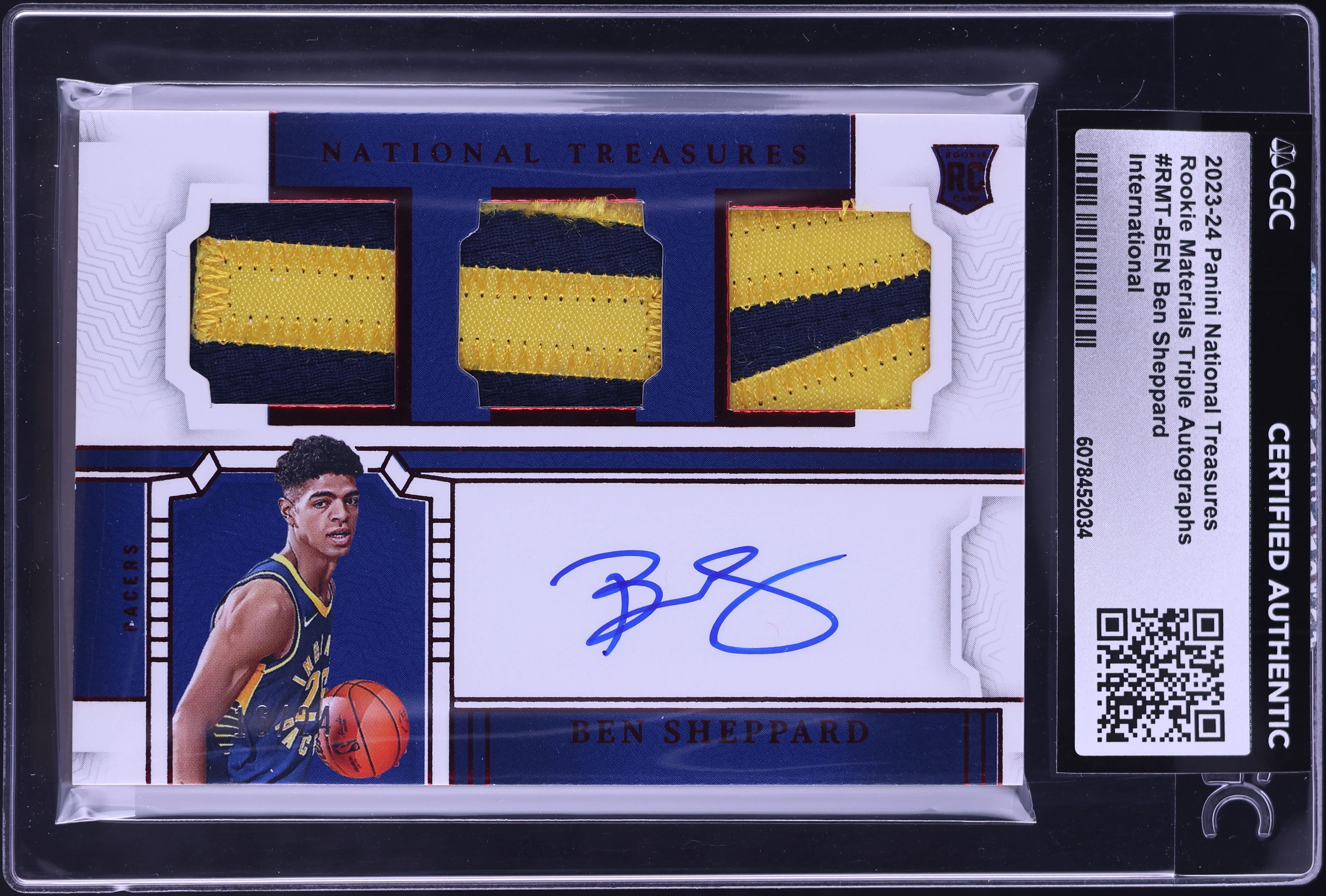 2023 National Treasures International Ben Sheppard RC PATCH AUTO 