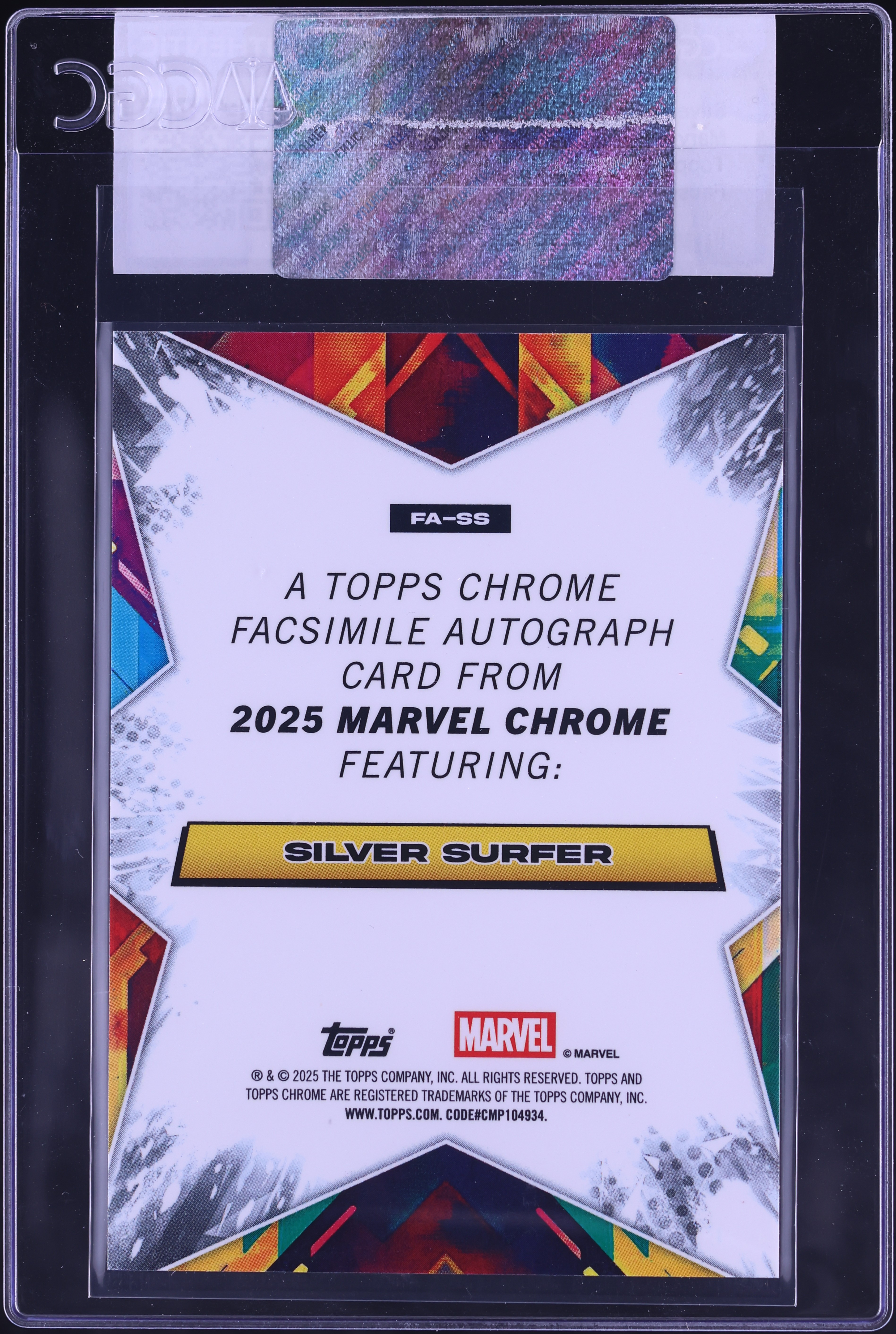 2025 Topps Chrome Marvel Facsimile Gold Wave Ref. Silver Surfer 