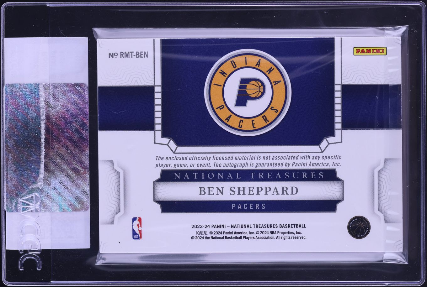 2023 National Treasures International Ben Sheppard RC PATCH AUTO 