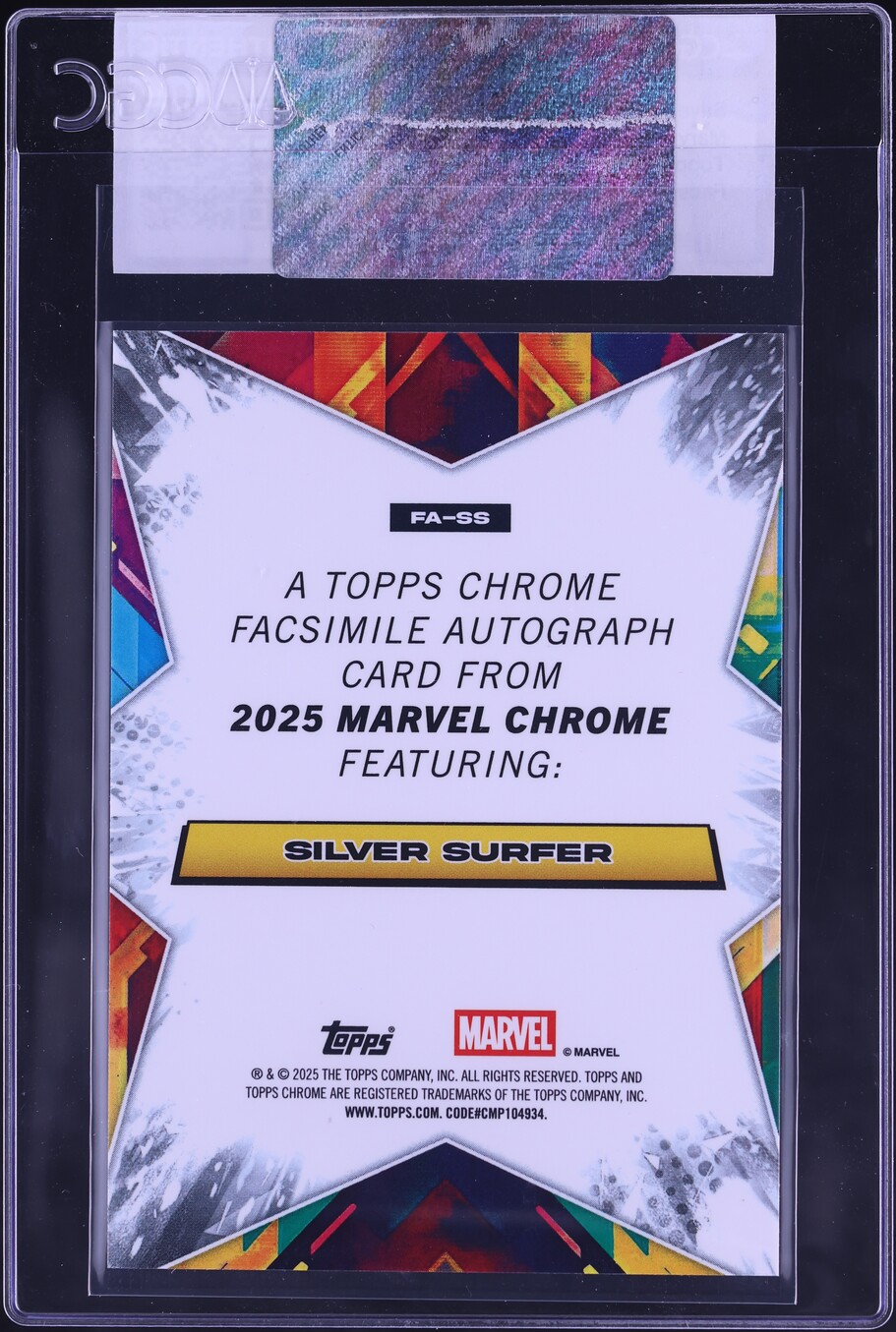 2025 Topps Chrome Marvel Facsimile Gold Wave Ref. Silver Surfer