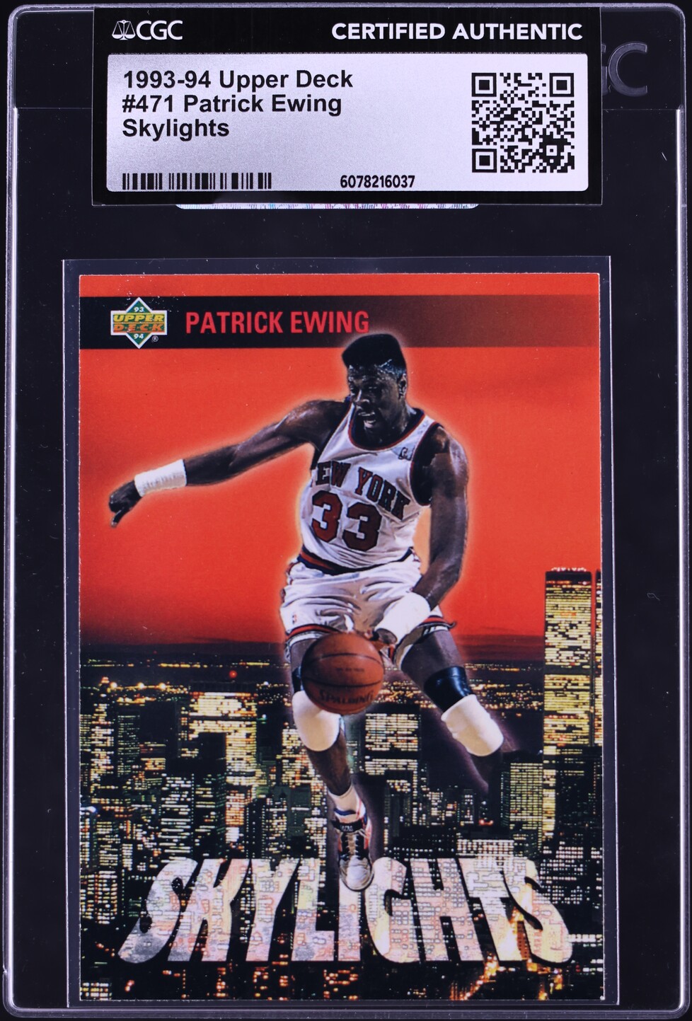 1993 Upper Deck Skylights Patrick Ewing #471 CGC AUTH on Fanatics