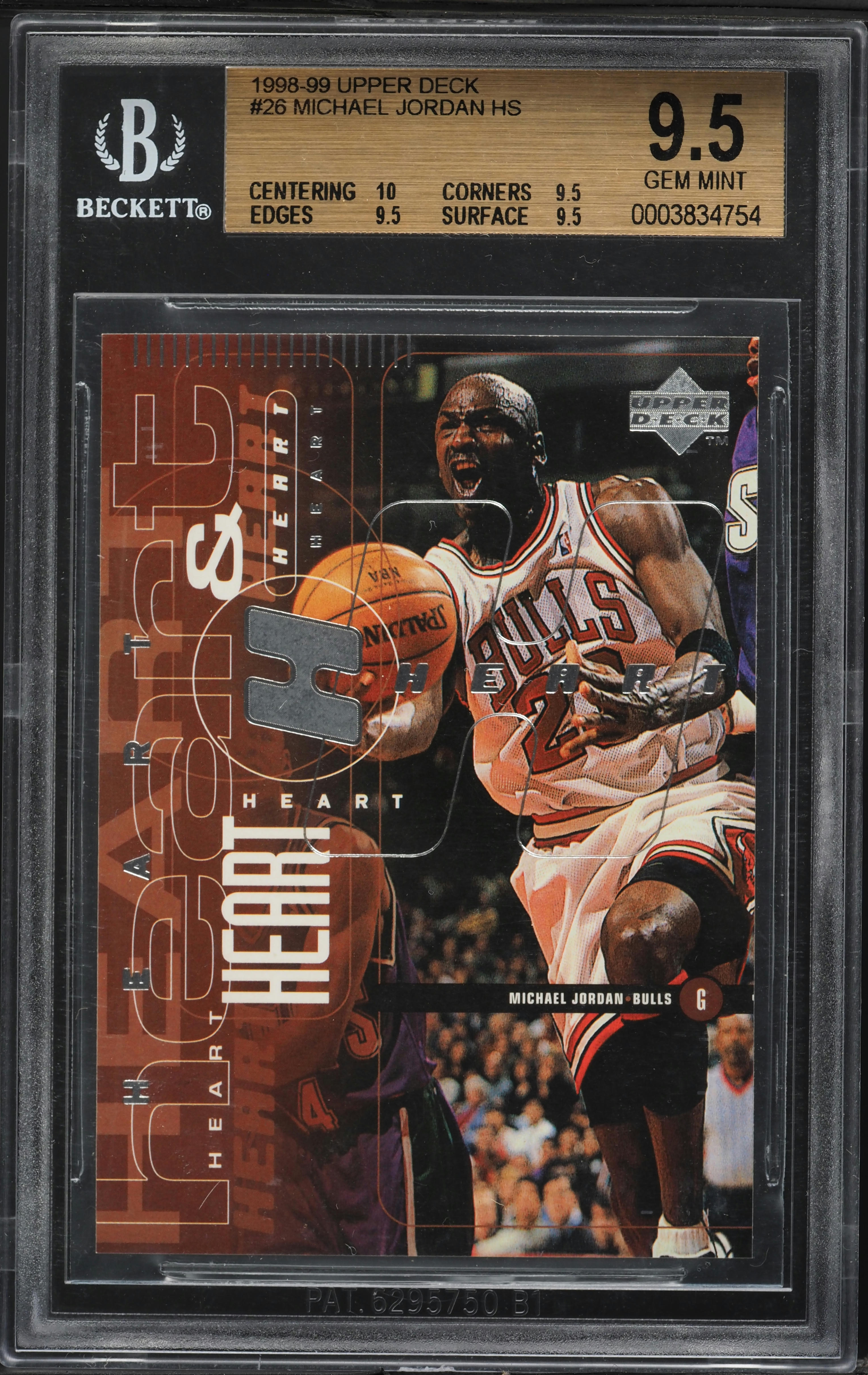 1998 Upper Deck Basketball Michael Jordan #26 BGS 9.5 GEM MINT on