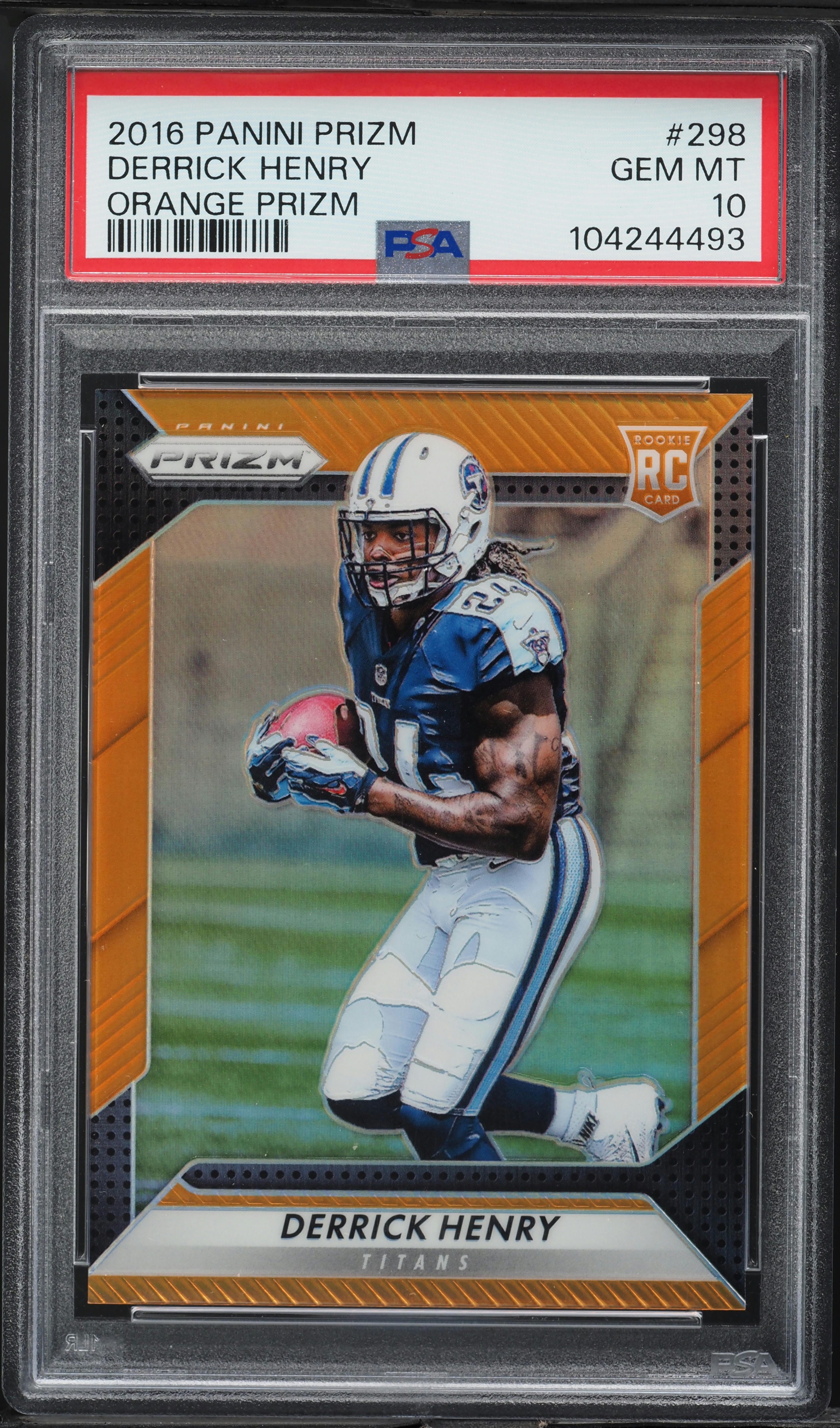 2016 Panini Prizm Orange Derrick Henry ROOKIE /299 #298 PSA 10 GEM