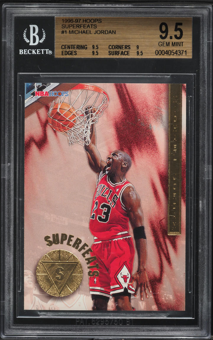 1996 Hoops Superfeats Michael Jordan #1 BGS 9.5 GEM MINT