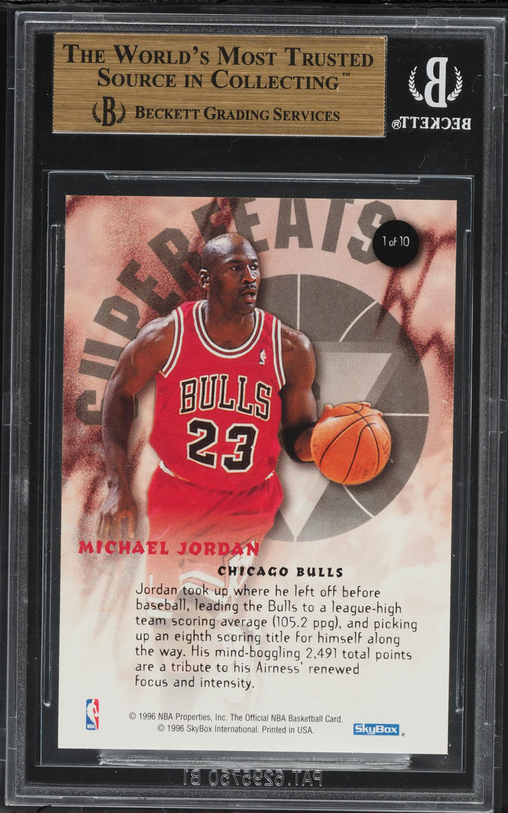 1996 Hoops Superfeats Michael Jordan #1 BGS 9.5 GEM MINT