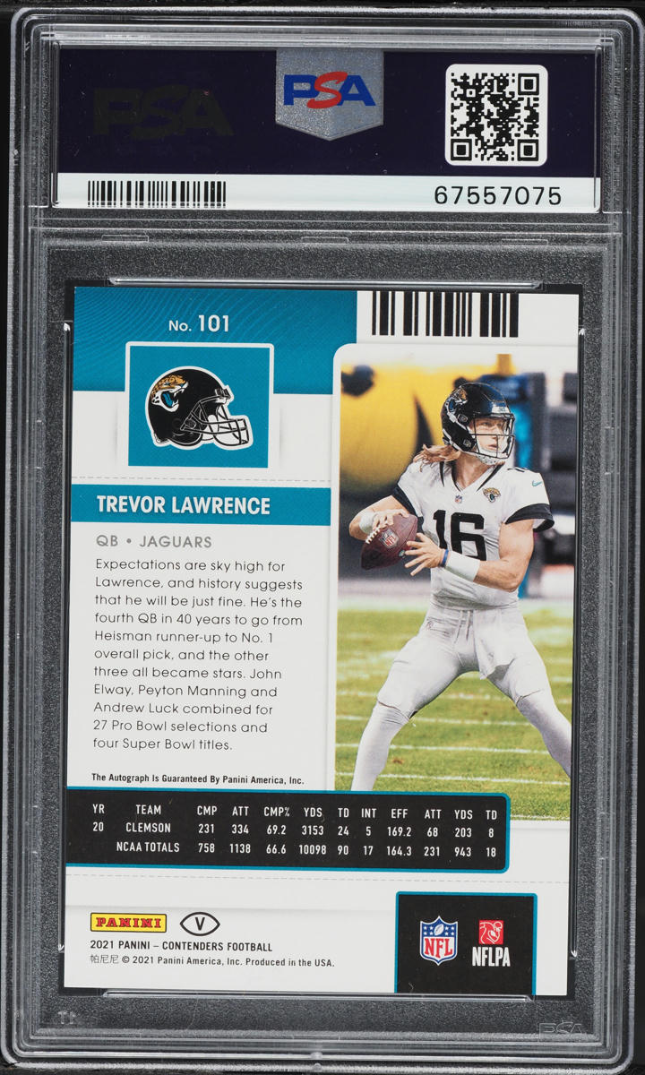 2021 Panini Contenders Variation Trevor Lawrence ROOKIE AUTO DNA