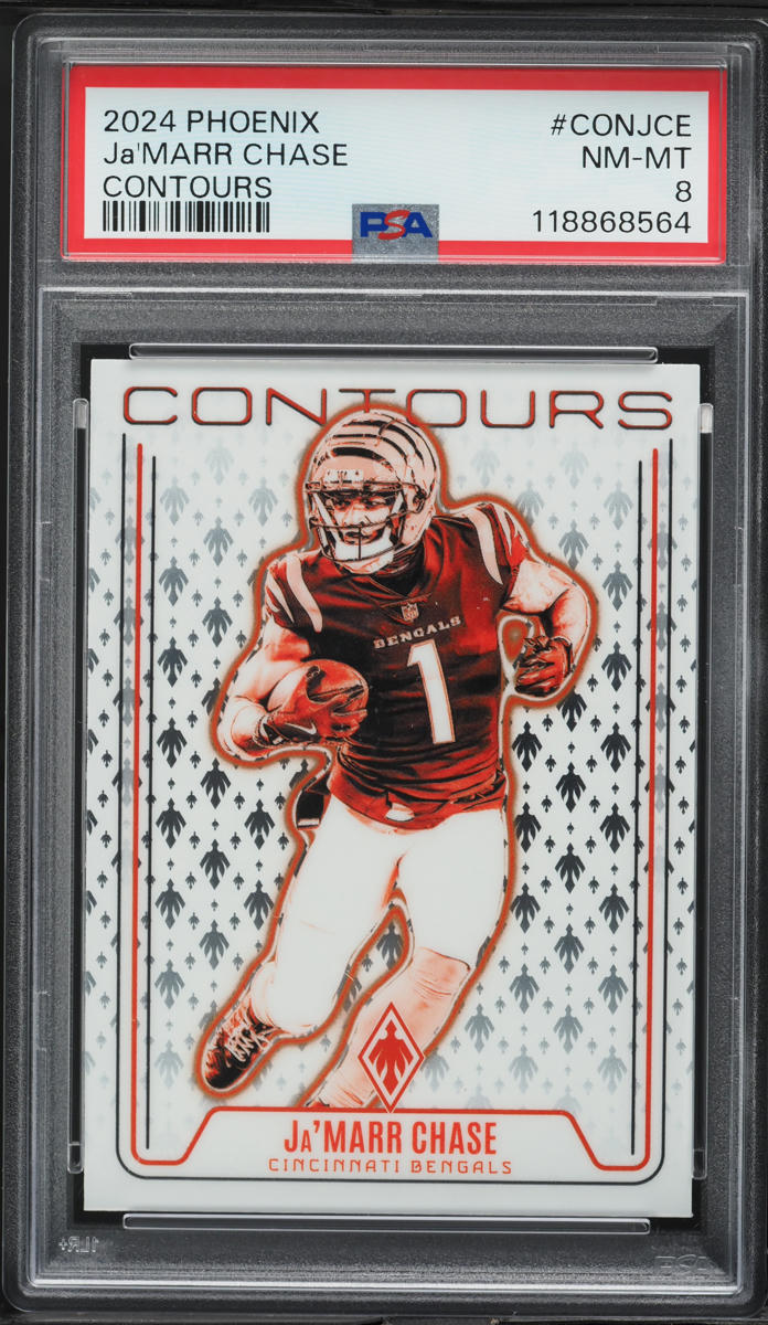 2024 Panini Phoenix Contours Ja'Marr Chase #CONJCE PSA 8 NM-MT