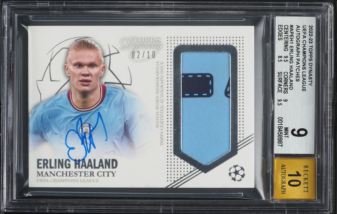 2022 Topps Dynasty Uefa Champions League Erling Haaland PATCH AUTO