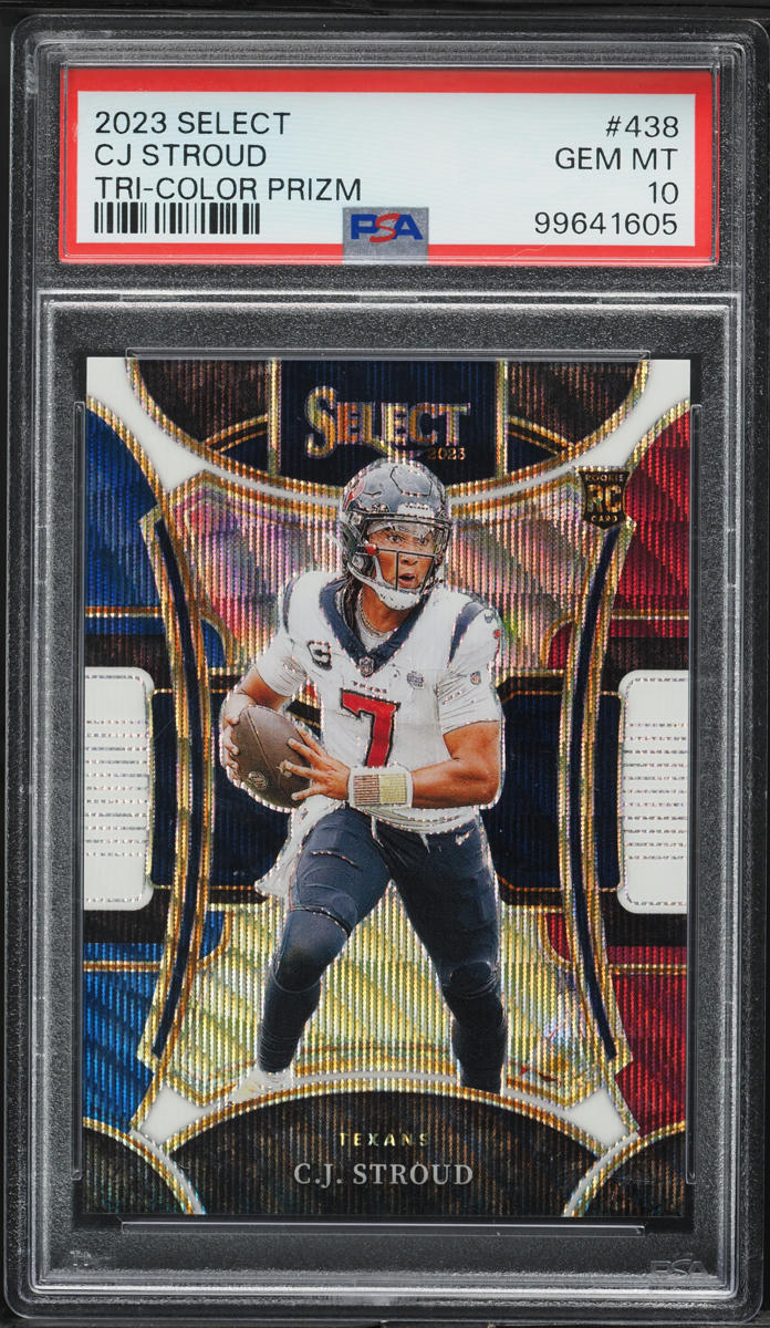 2023 Select Suite Level Tri-Color Prizm C.J. Stroud ROOKIE /149 #438 PSA 10 GEM