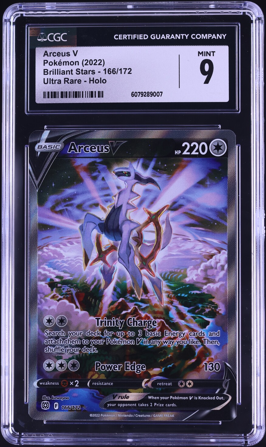 2022 Pokemon Sword & Shield Brilliant Stars Alt Art Arceus V #166