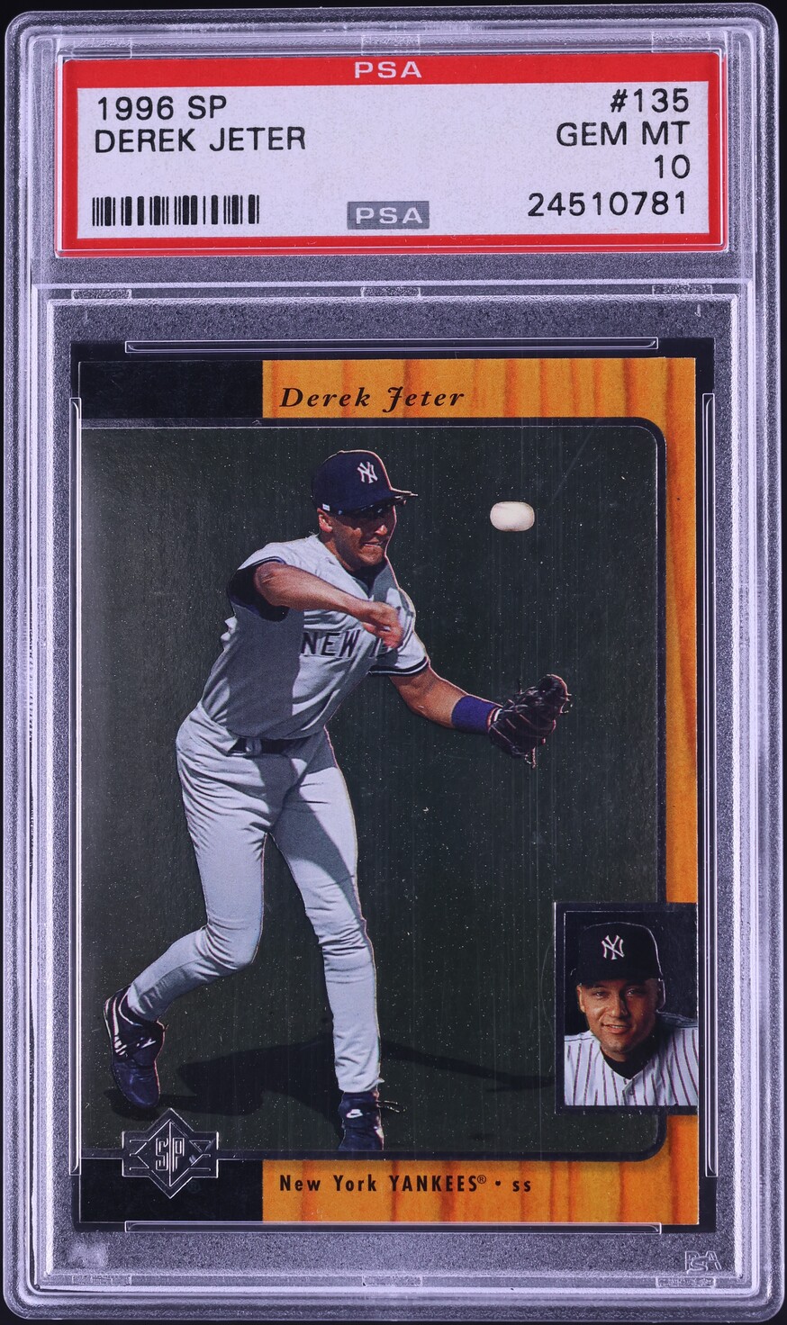1996 SP Derek Jeter ROOKIE #135 PSA 10 GEM MINT on Fanatics Collect