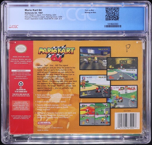 Mario Kart 64 (Nintendo 64 N64) CGC 7.5 CIB