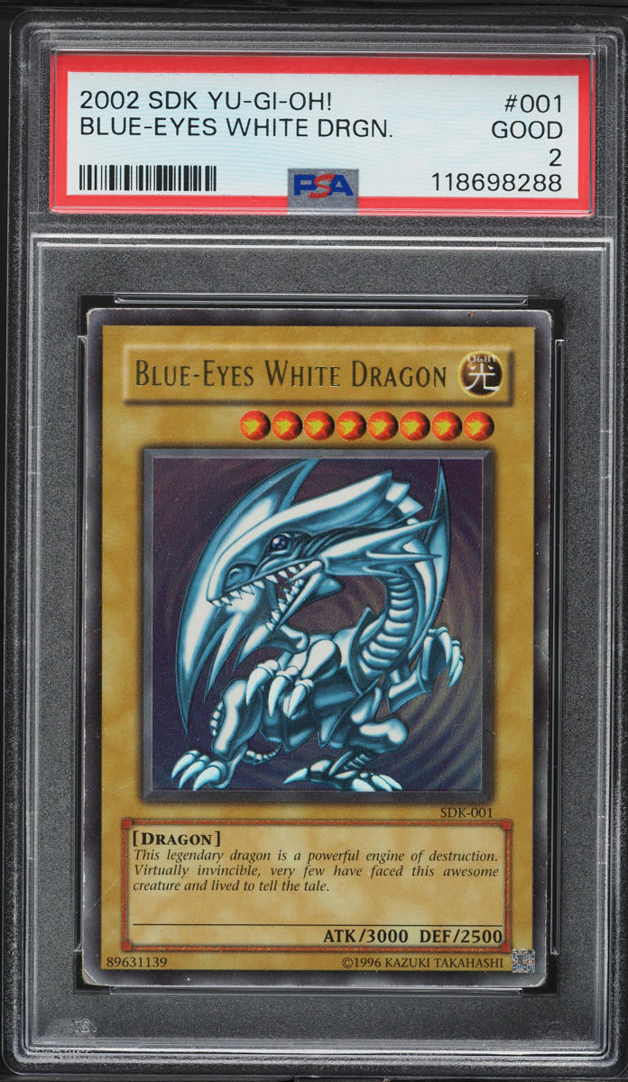 2002 Yu-Gi-Oh! Starter Deck Kaiba Blue-Eyes White Dragon #SDK-001 PSA 2 GD