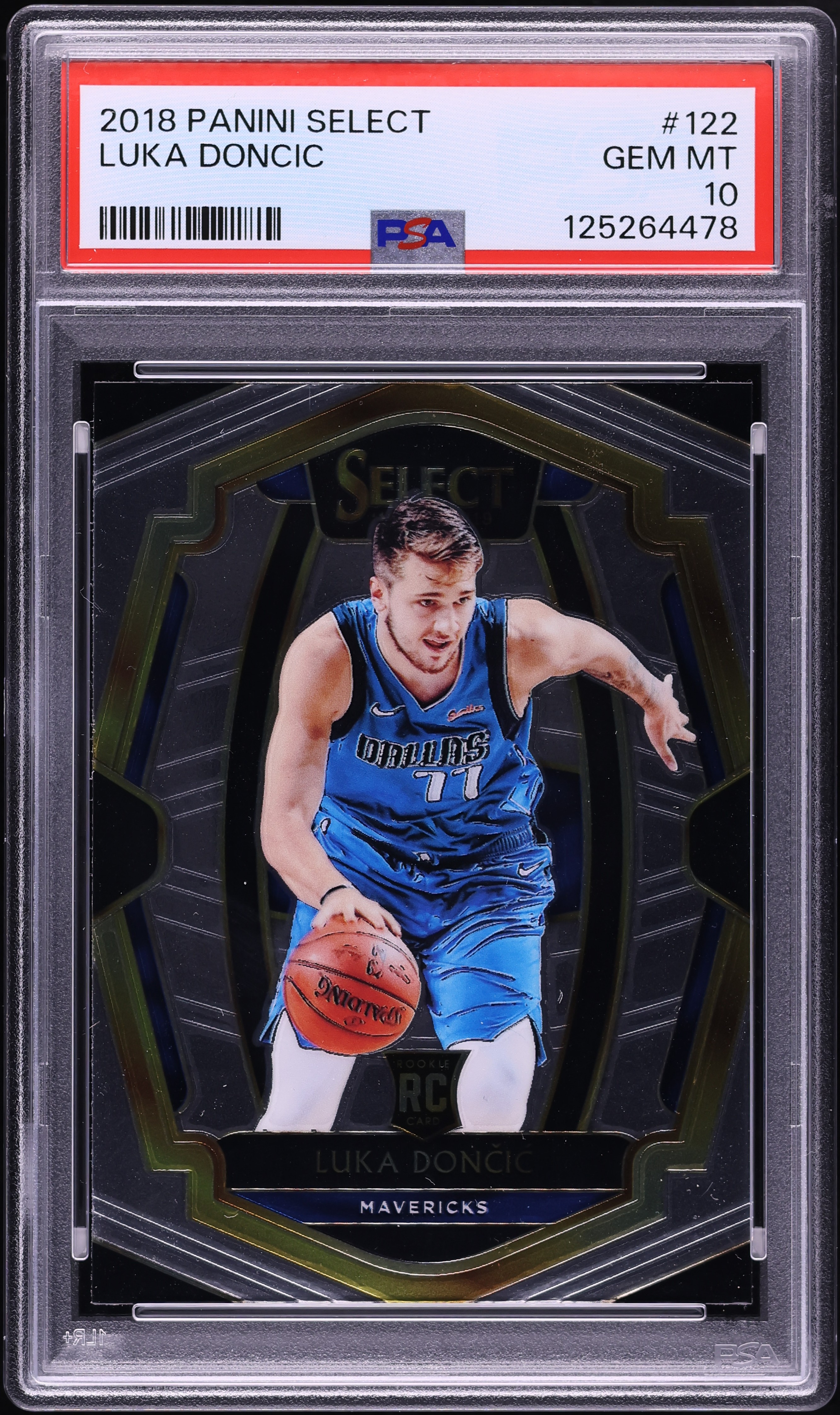 2018 Select Premier Level Luka Doncic ROOKIE #122 PSA 10 GEM MINT