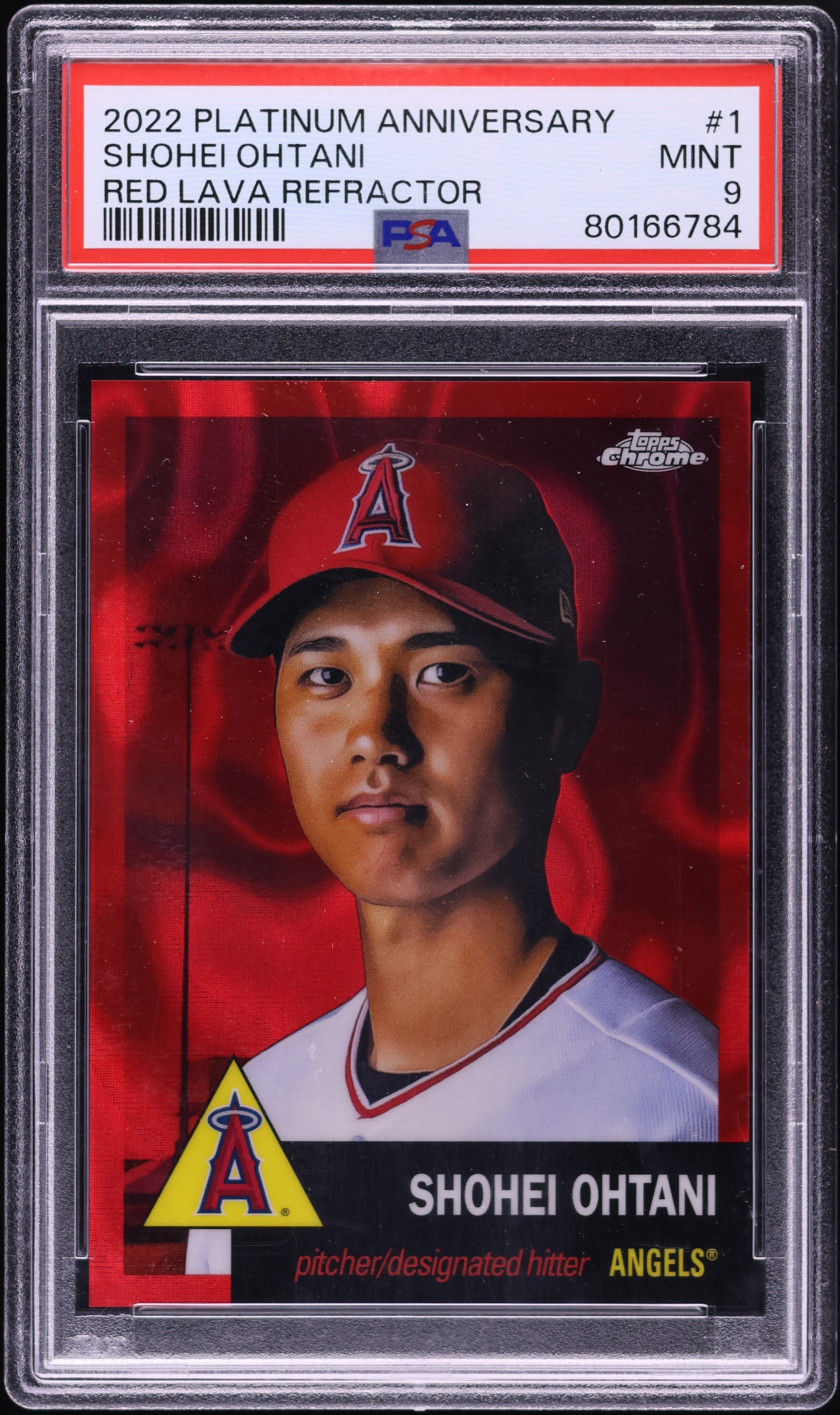 2022 Topps Chrome Platinum Anniversary Red Lava Refractor Shohei