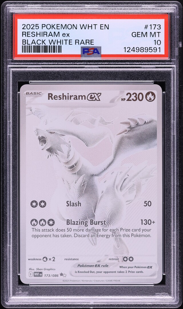 2025 Pokemon Scarlet & Violet White Flare BWR Reshiram EX #173 PSA 10 GEM MINT on Fanatics Collect 2025 Pokemon Scarlet & Violet White Flare BWR Reshiram EX #173 PSA 10 GEM MINT on Fanatics Collect