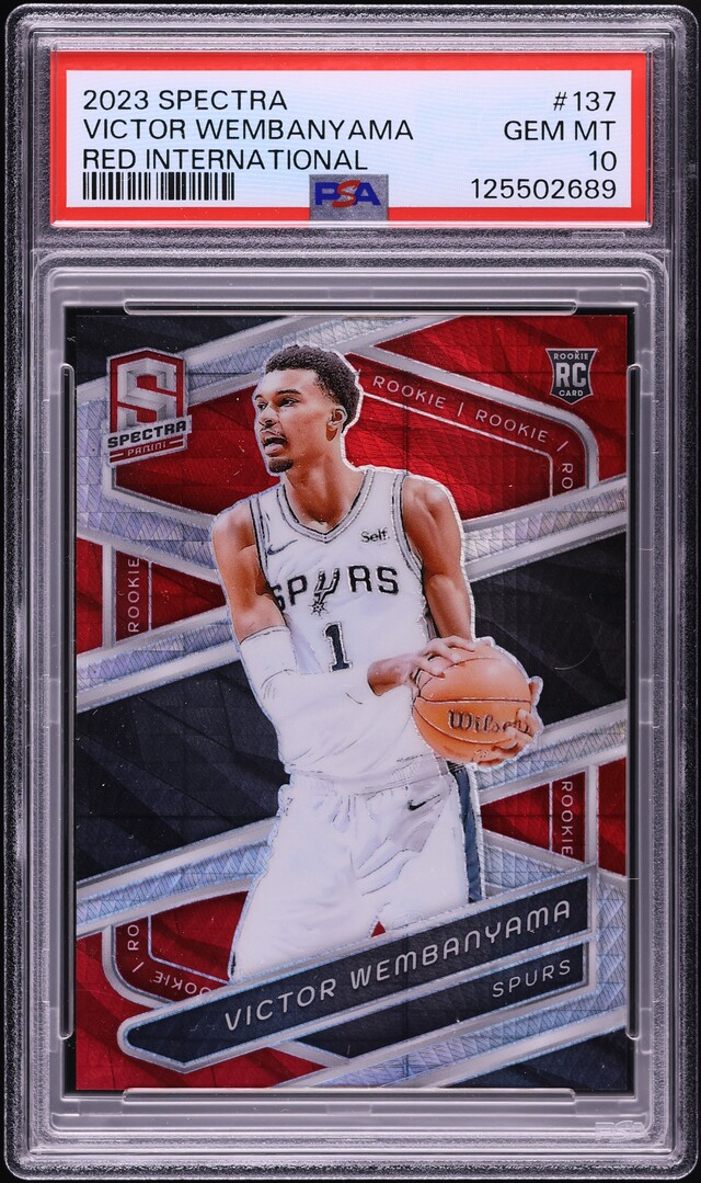 2023 Panini Spectra Red International Victor Wembanyama ROOKIE #137 PSA 10