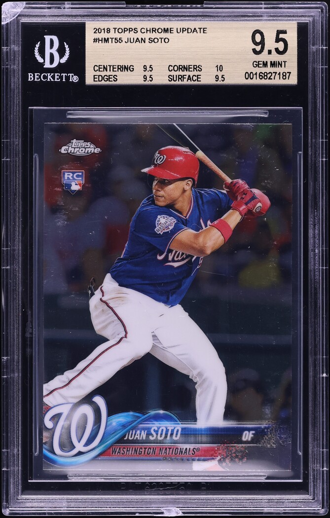 2018 Topps Chrome Update Juan Soto ROOKIE #HMT55 BGS 9.5 GEM MINT