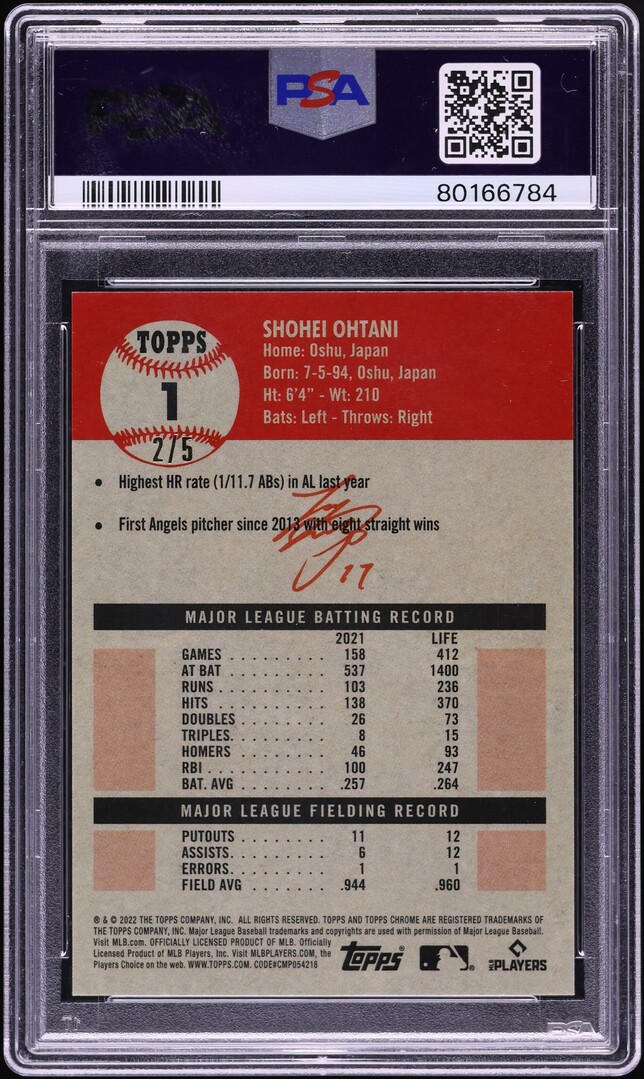 2022 Topps Chrome Platinum Anniversary Red Lava Refractor Shohei