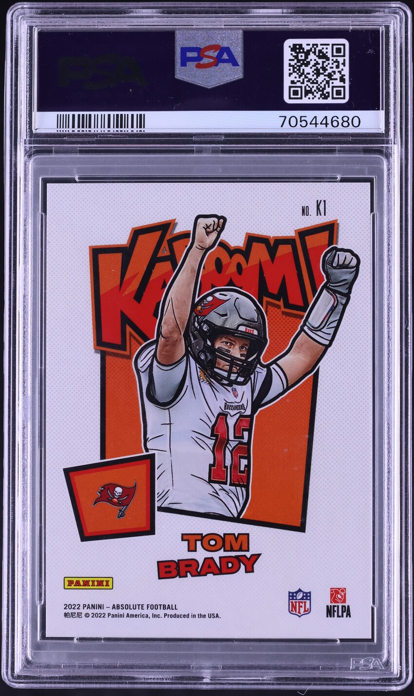 2022 Absolute Kaboom! Vertical Green Tom Brady 1/1 #K1 PSA 9 MINT