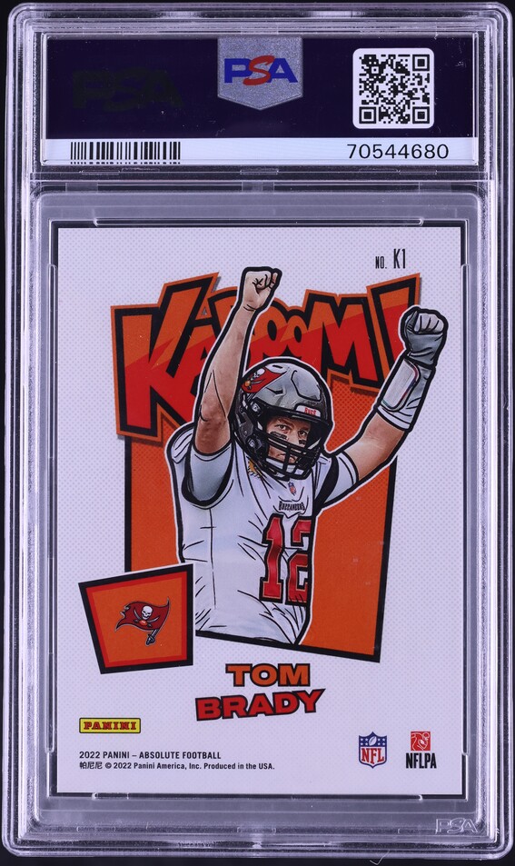 2022 Absolute Kaboom! Vertical Green Tom Brady 1/1 #K1 PSA 9 MINT