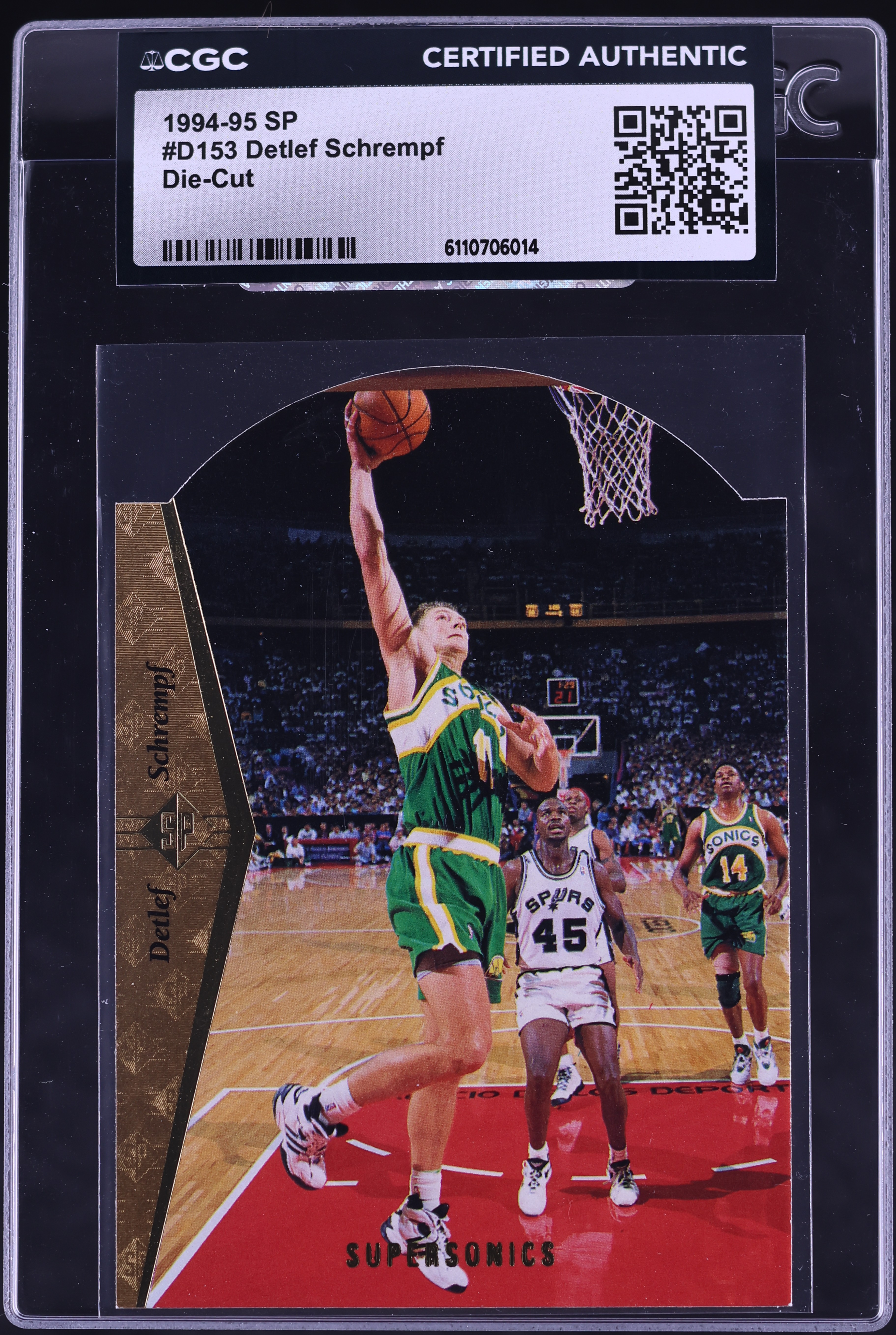 1994 SP Basketball Die Cut Detlef Schrempf #D153 CGC AUTH