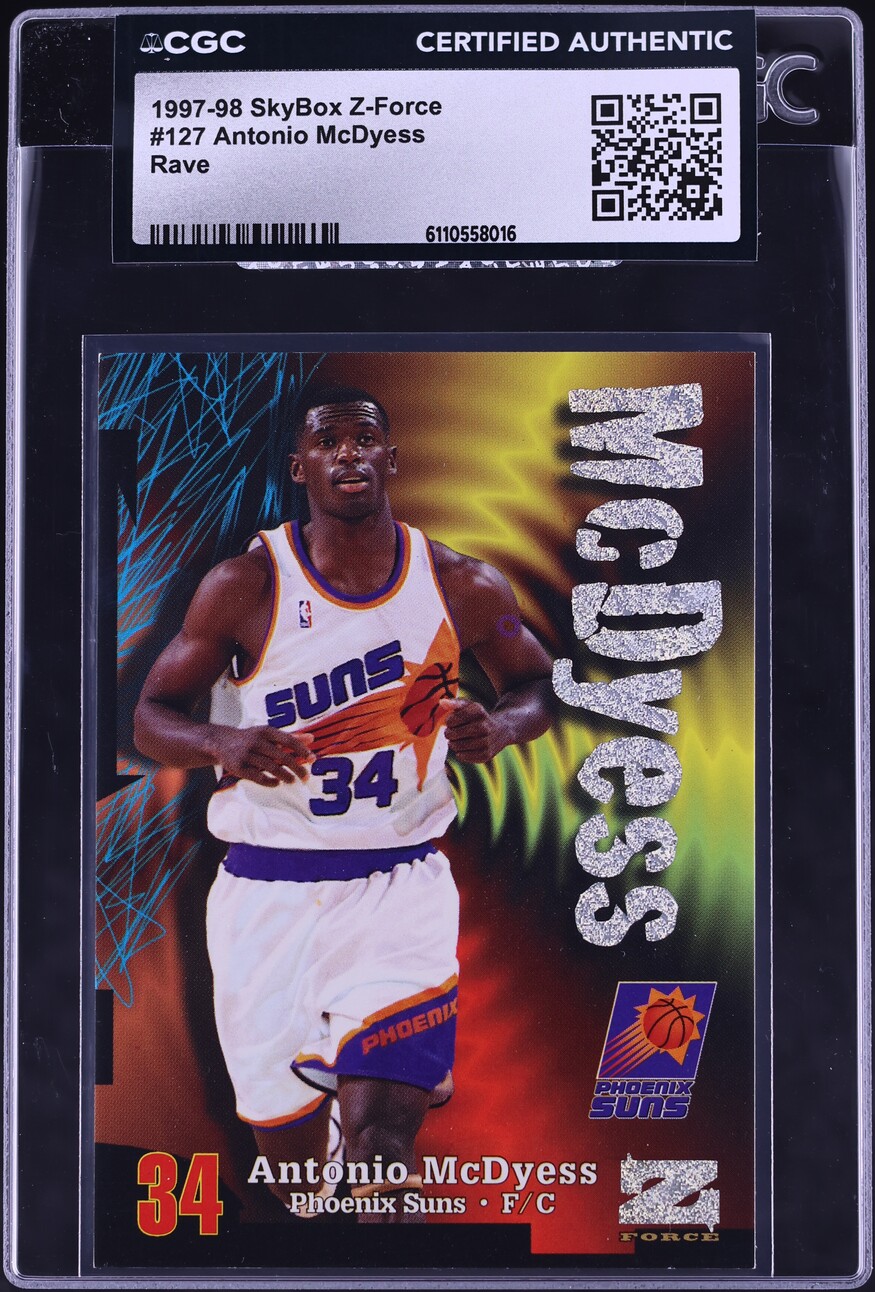 1997 Skybox Z-Force Rave Antonio McDyess /399 #127 CGC AUTH