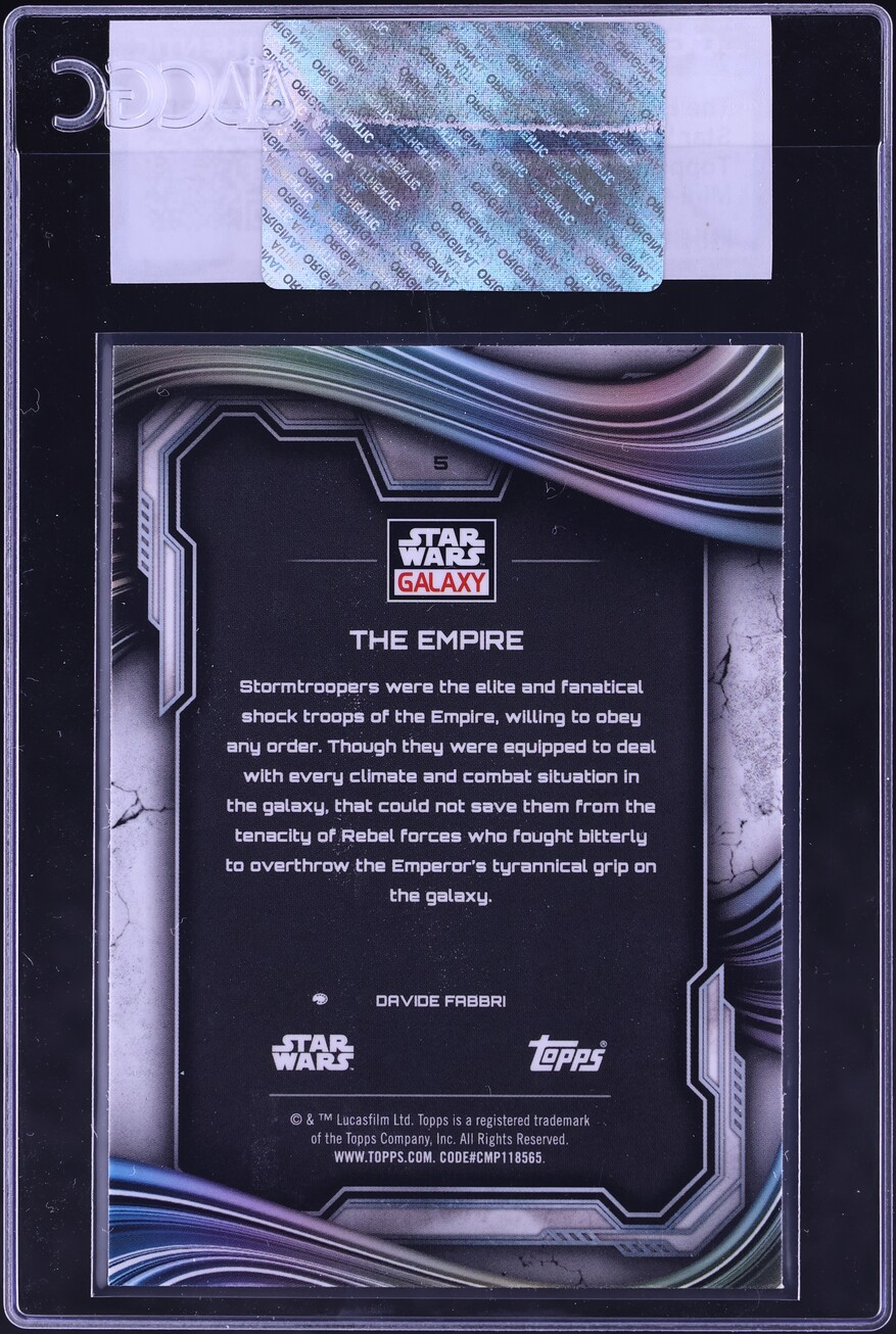 2025 Topps Star Wars Chrome Galaxy Mini-Diamond Refractor The Empire #5 CGC AUTH