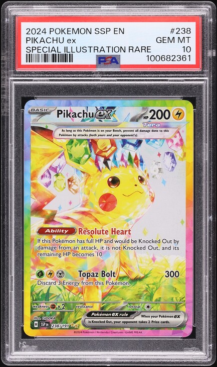 2024 Pokemon Scarlet & Violet Surging Sparks SIR Pikachu EX #238