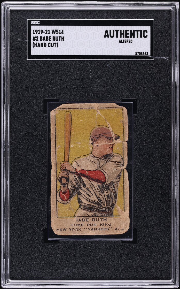1919 W514 Babe Ruth #2 SGC AUTH
