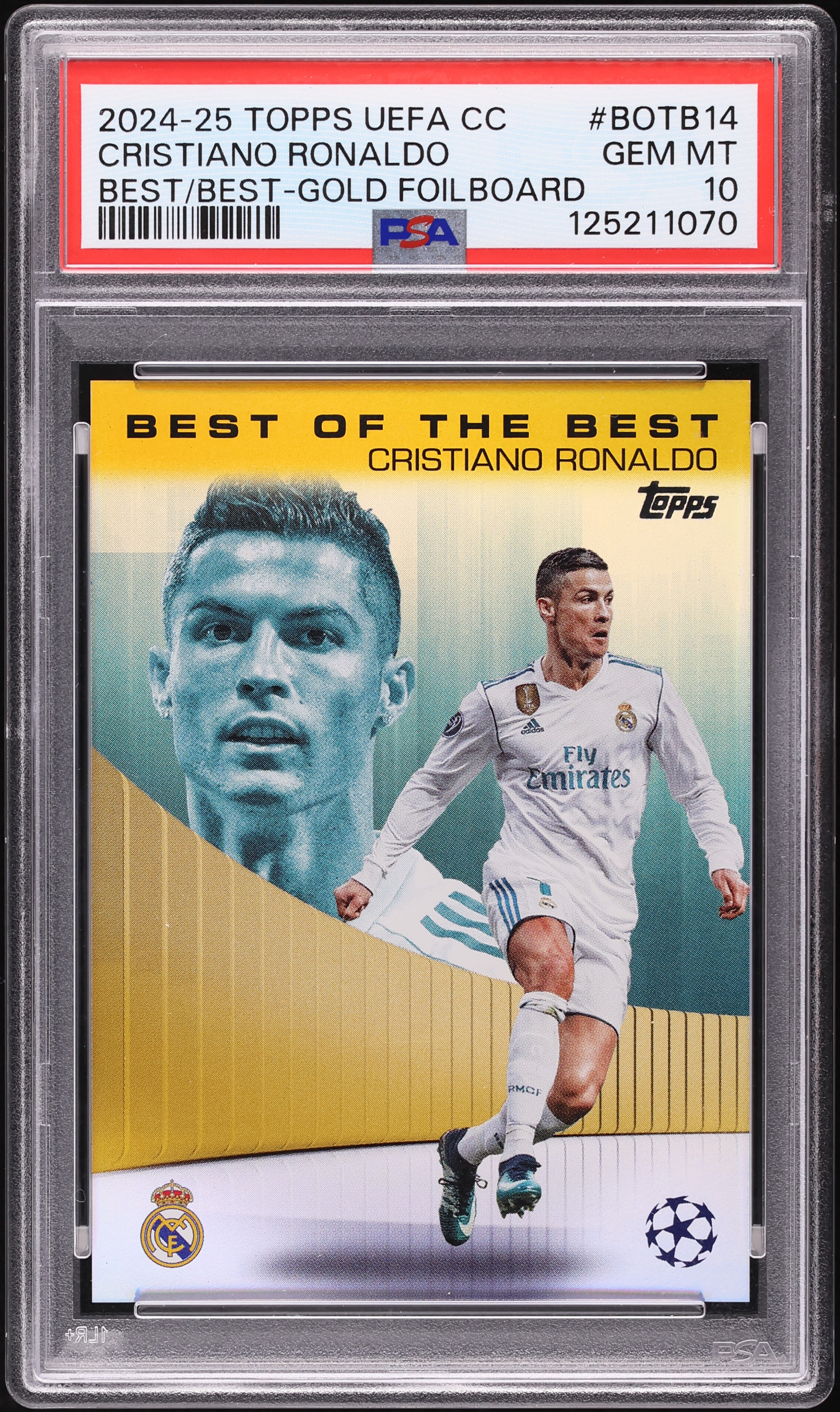 2024 Topps UCC Best Of The Best Gold Foilboard Cristiano Ronaldo 