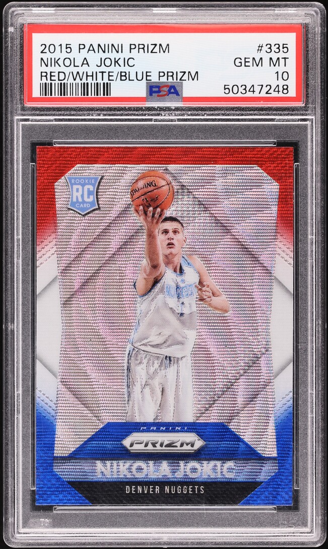 2015 Panini Prizm Red White Blue Nikola Jokic ROOKIE #335 PSA 10 GEM MINT